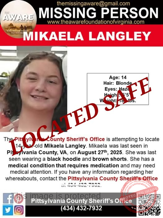 Mikaela Elysabeth Langley Found Safe: Update on Missing Teen