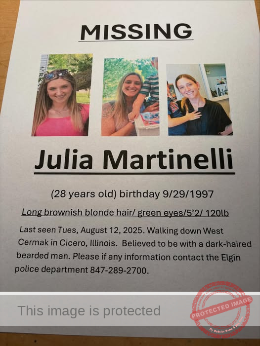 Cicero, IL Community Unites to Find Missing 28-Year-Old Julia Martinelli
