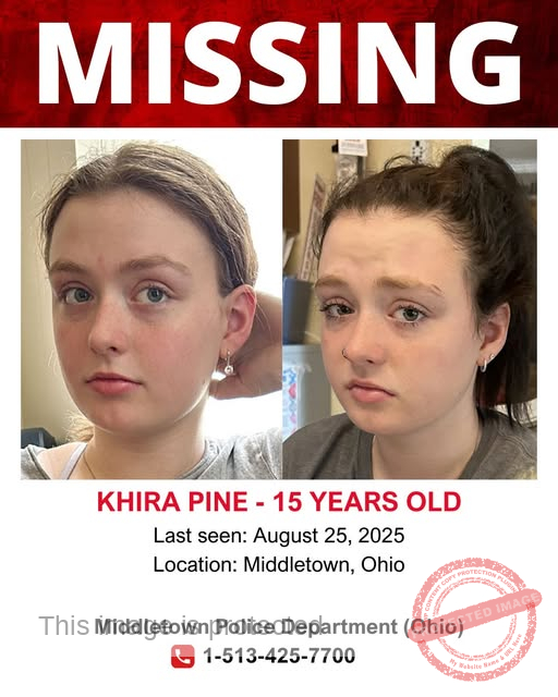 Help Bring Khira Pine Home: Missing 15-Year-Old from Middletown, OH