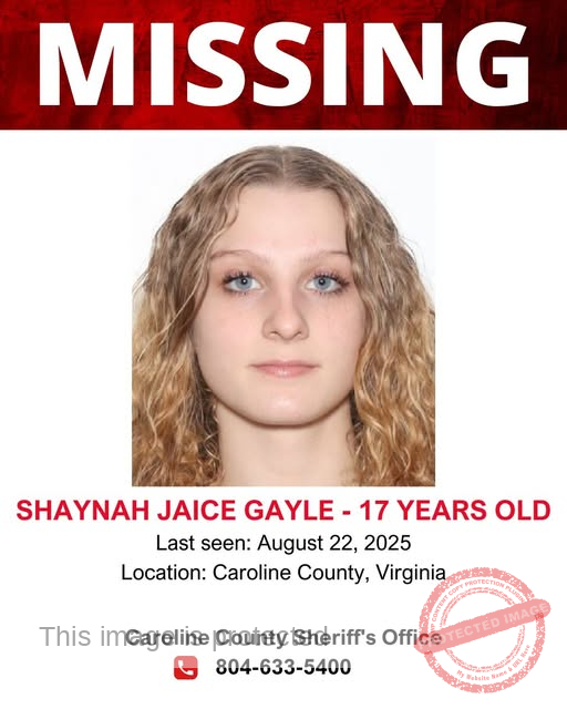 Shaynah Jaice Gayle Missing: Caroline County, VA Teen Last Seen August 22, 2025