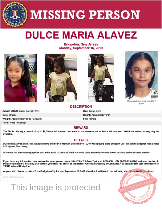 MISSING CHILD ALERT: Dulce Maria Alavez