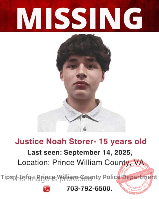 Virginia Teen Justice Noah Storer Reported Missing in Prince William County