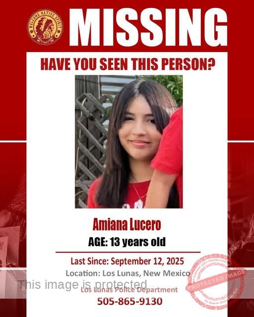 MISSING CHILD ALERT: 13-Year-Old Amiana Lucero