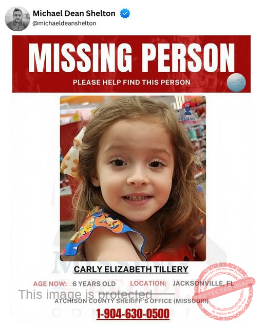 Heartbreaking Disappearance of 6-Year-Old Carly Elizabeth Tillery from Jacksonville, FL