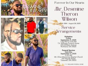 In Loving Memory of Desmine Wilson: A Legacy of Leadership, Compassion, and Resilience