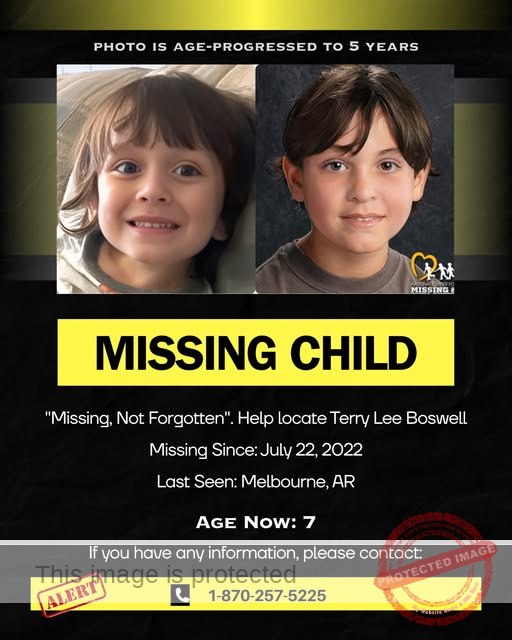 Still Missing: 7-Year-Old Terry Lee Boswell Last Seen in Melbourne, Arkansas, Two Years Ago