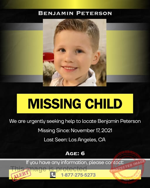 Help Find Benjamin Peterson: 6-Year-Old Missing Since November 2021 in Los Angeles
