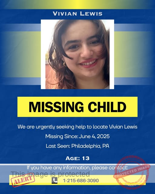 Urgent Search Continues for Missing 13-Year-Old Vivian Lewis in Philadelphia