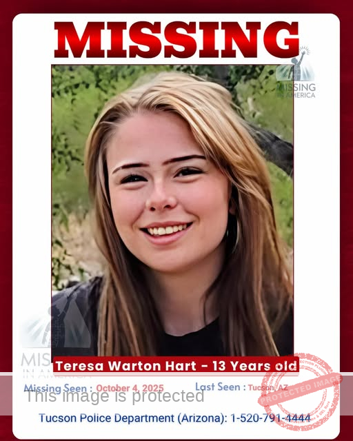 Urgent Search for Missing 13-Year-Old Teresa Warton Hart from Tucson, Arizona