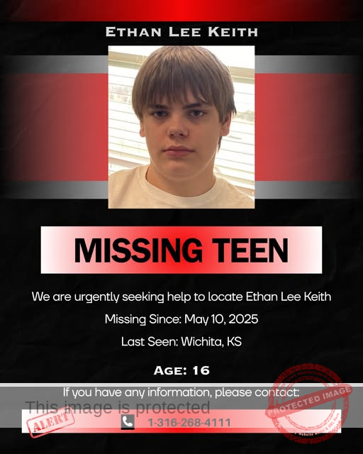 Urgent Search for Missing 16-Year-Old Ethan Lee Keith in Wichita, Kansas