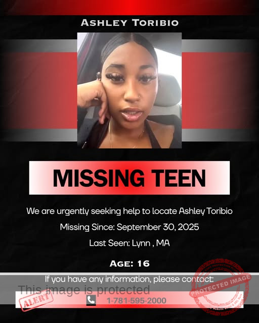 Urgent Search for 16-Year-Old Ashley Toribio Missing from Lynn, Massachusetts