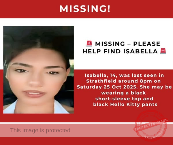 MISSING PERSON ALERT – HELP FIND ISABELLA