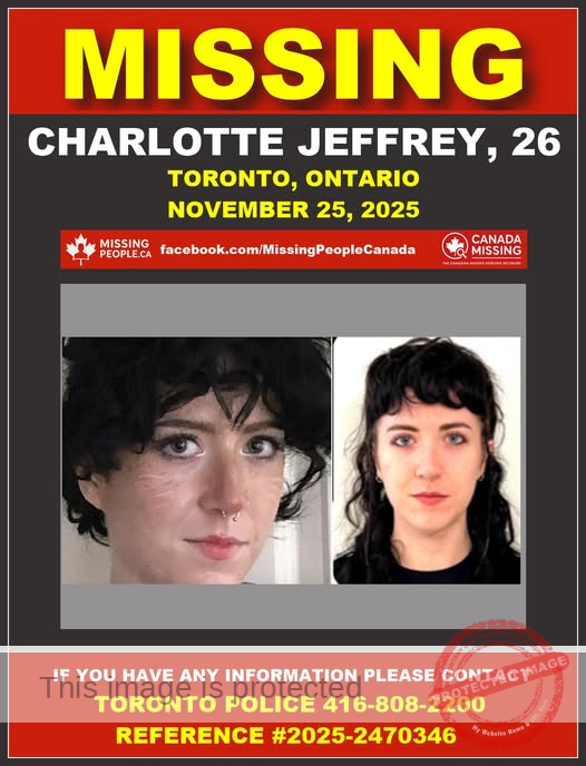 Charlotte Jeffrey Missing for Over Two Weeks After Last Seen in Toronto and Burlington